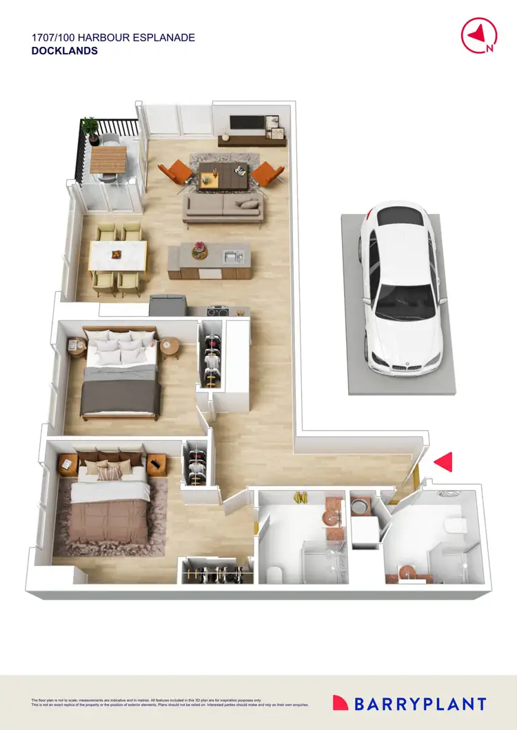 Floorplan of Homely apartment listing, 1707/100 Harbour Esplanade, Docklands VIC 3008