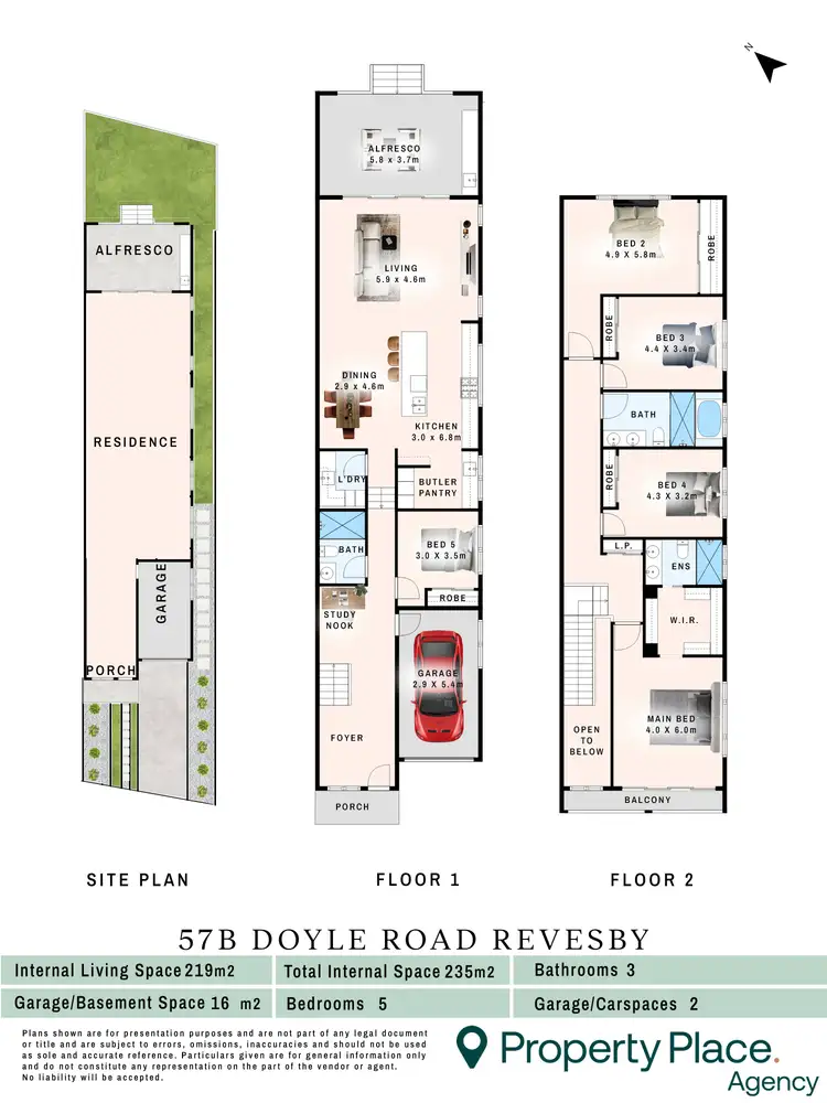 Floorplan of Homely semi-detached listing, 57B Doyle Road, Revesby NSW 2212