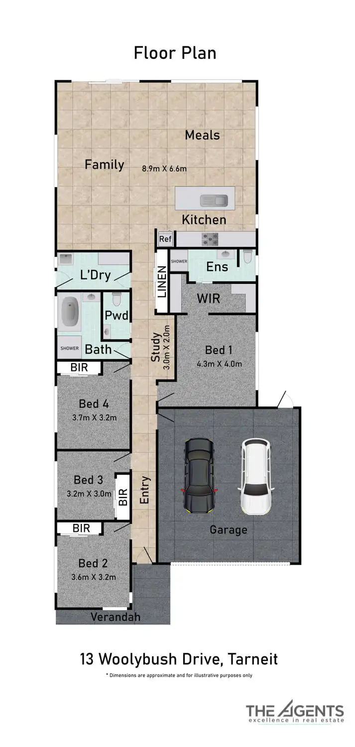 Floorplan of Homely house listing, 13 Woolybush Drive, Tarneit VIC 3029