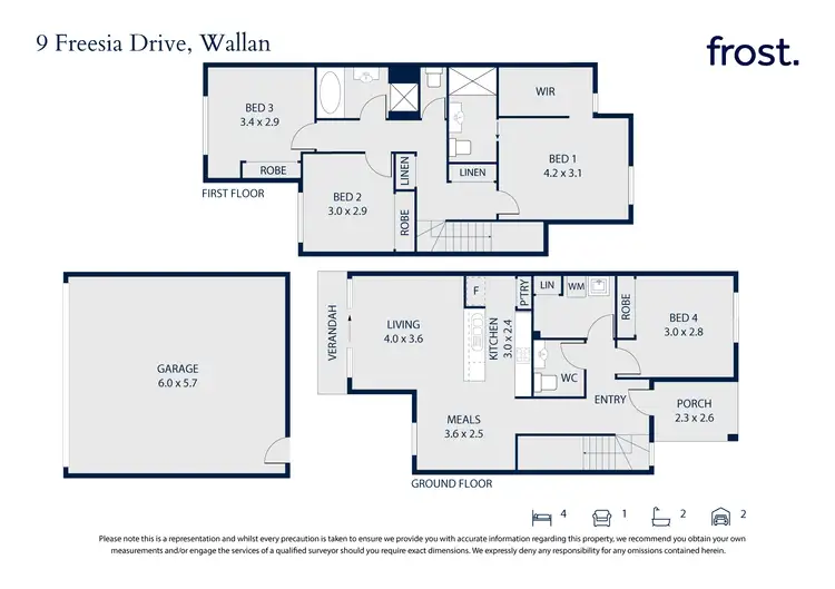 Floorplan of Homely townhouse listing, 9 Freesia Drive, Wallan VIC 3756