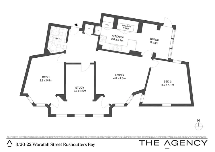 Floorplan of Homely apartment listing, 3/20-22 Waratah Street, Rushcutters Bay NSW 2011