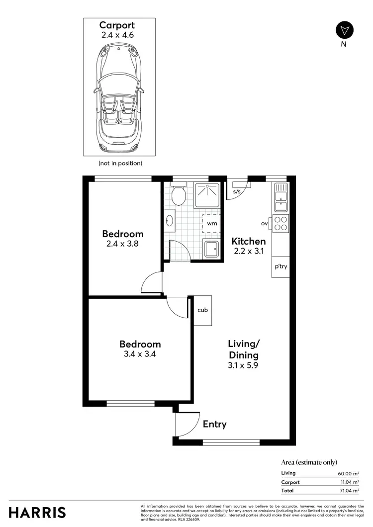 Floorplan of Homely unit listing, 3/897 Marion Road, Mitchell Park SA 5043