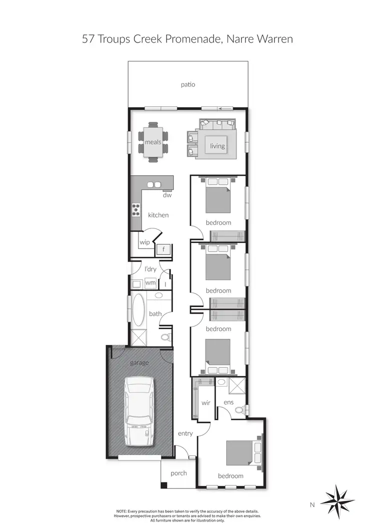 Floorplan of Homely house listing, 57 Troups Creek Promenade, Narre Warren VIC 3805