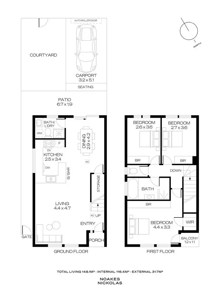 Floorplan of Homely townhouse listing, 244 Trimmer Parade, West Lakes SA 5021