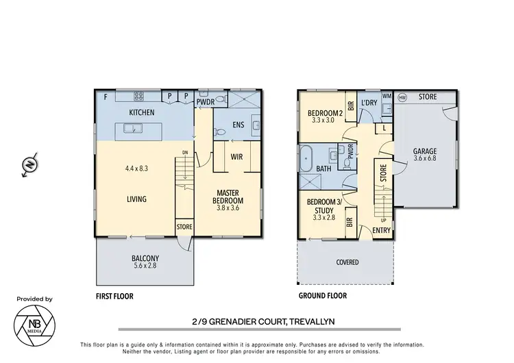 Floorplan of Homely townhouse listing, 1/9 Grenadier Court, Trevallyn TAS 7250