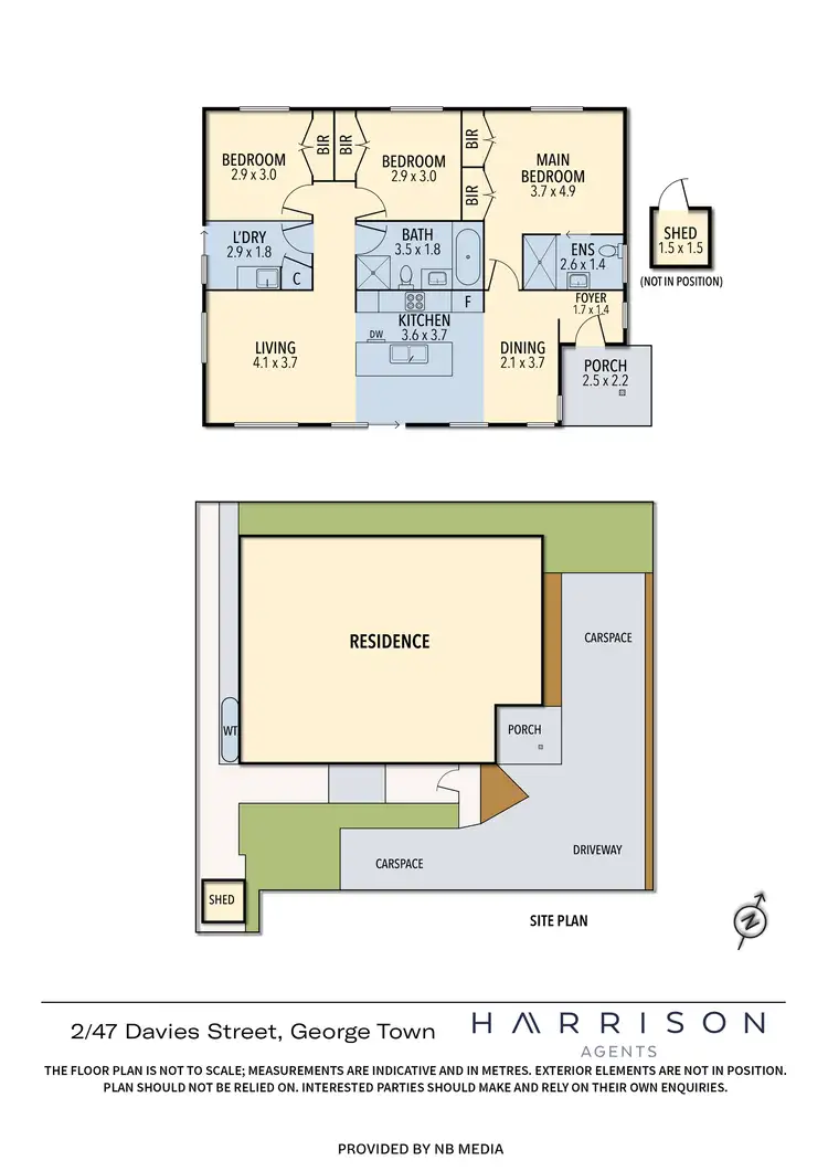 Floorplan of Homely unit listing, 1 & 2/47 Davies Street, George Town TAS 7253