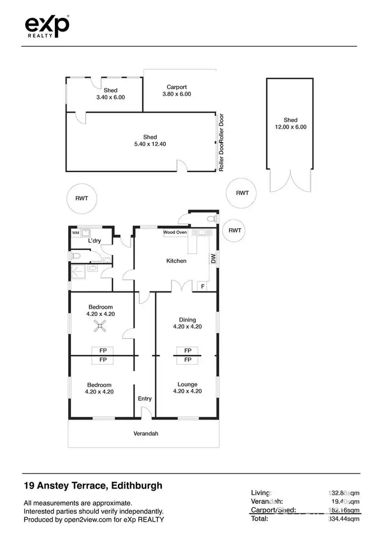 Floorplan of Homely house listing, 19 Anstey Terrace, Edithburgh SA 5583