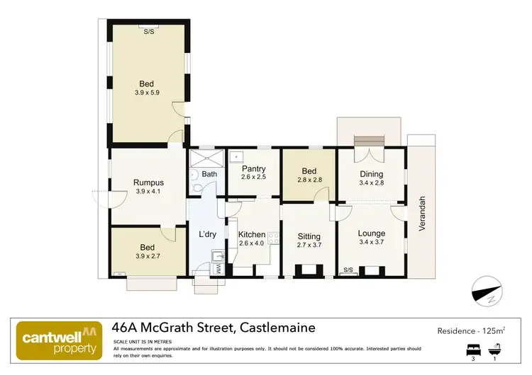Floorplan of Homely house listing, 46 McGrath Street, Castlemaine VIC 3450