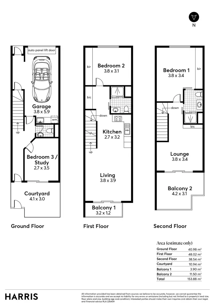 Floorplan of Homely townhouse listing, 2/5 Allan Street, Prospect SA 5082