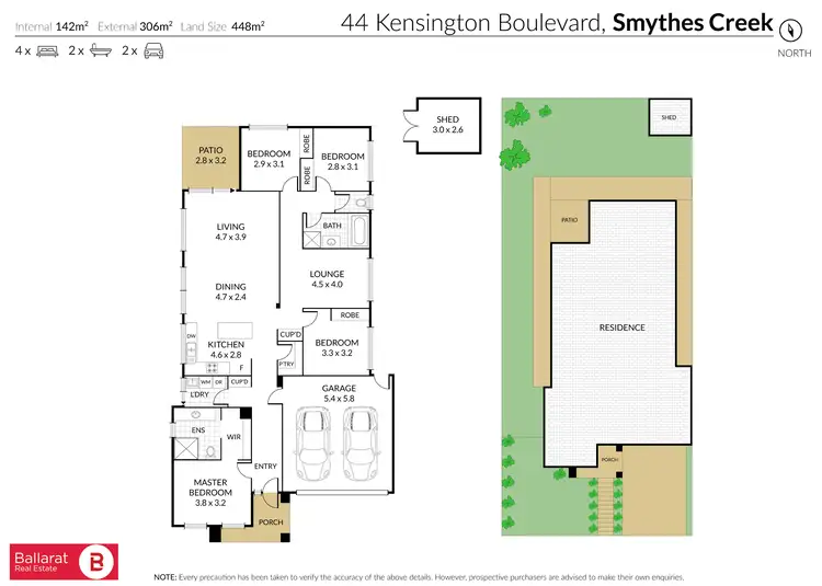 Floorplan of Homely house listing, 44 Kensington Boulevard, Smythes Creek VIC 3351