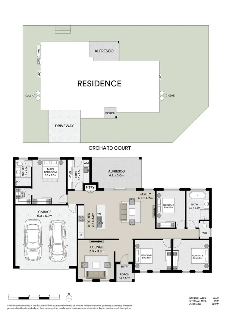 Floorplan of Homely house listing, 5 Orchard Court, Mudgee NSW 2850