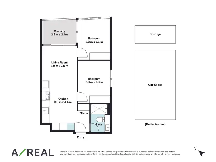 Floorplan of Homely apartment listing, 1008/5 Wominjeka Walk, West Melbourne VIC 3003