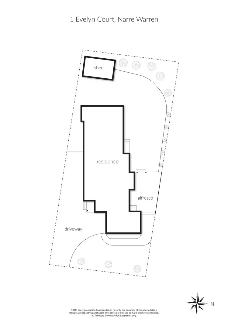 Floorplan of Homely house listing, 1 Evelyn Court, Narre Warren VIC 3805