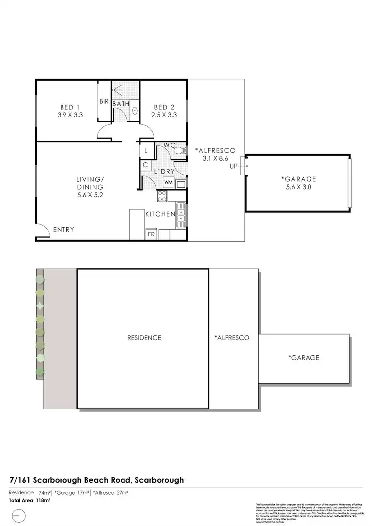 Floorplan of Homely villa listing, 7/161 Scarborough Beach Road, Scarborough WA 6019