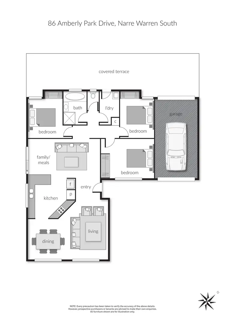 Floorplan of Homely house listing, 86 Amberly Park Drive, Narre Warren South VIC 3805
