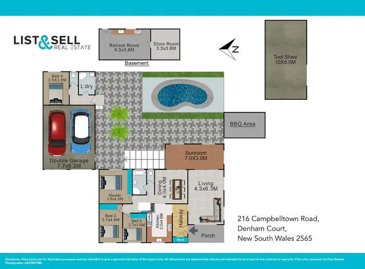 Floorplan of Homely house listing, 216 Campbelltown Road, Denham Court NSW 2565