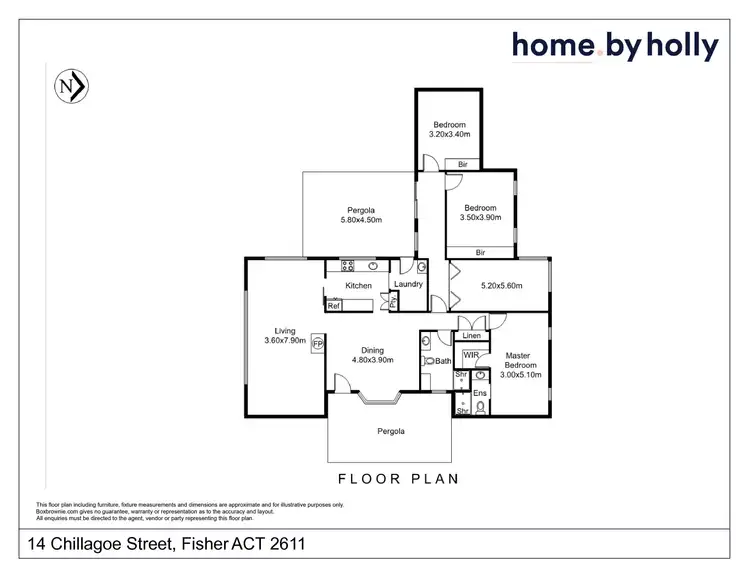 Floorplan of Homely house listing, 14 Chillagoe Street, Fisher ACT 2611