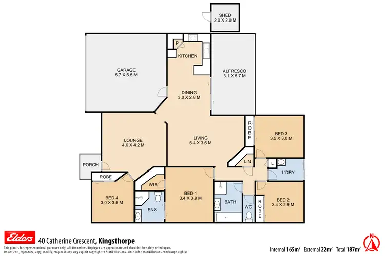 Floorplan of Homely house listing, 40 Catherine Crescent, Kingsthorpe QLD 4400