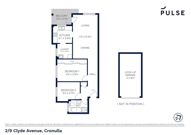 Floorplan of Homely apartment listing, 2/9 Clyde Avenue, Cronulla NSW 2230
