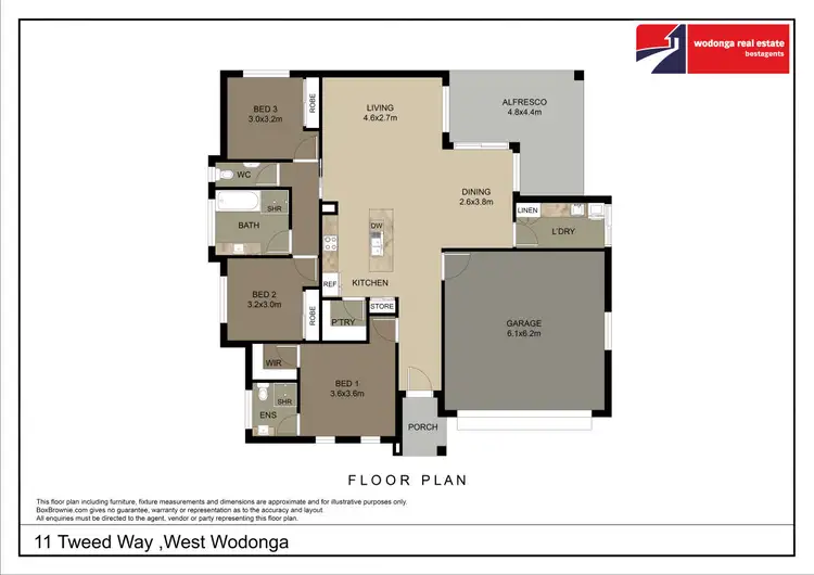 Floorplan of Homely house listing, 11 Tweed Way, West Wodonga VIC 3690