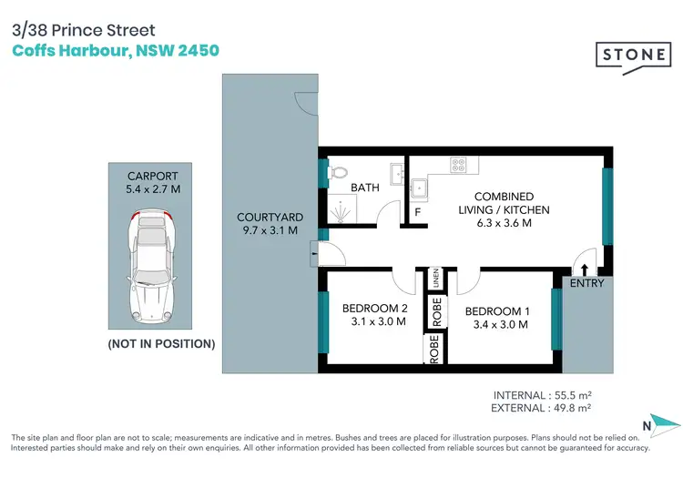 Floorplan of Homely unit listing, 3/38 Prince Street, Coffs Harbour NSW 2450