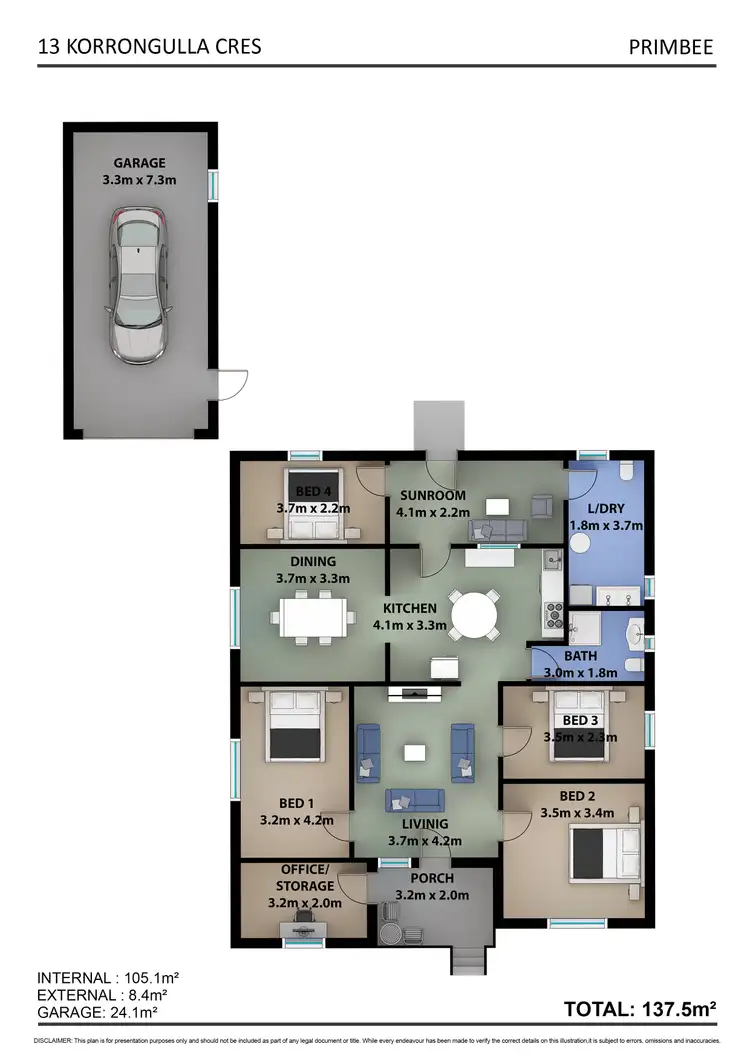 Floorplan of Homely house listing, 13 Korrongulla Crescent, Primbee NSW 2502
