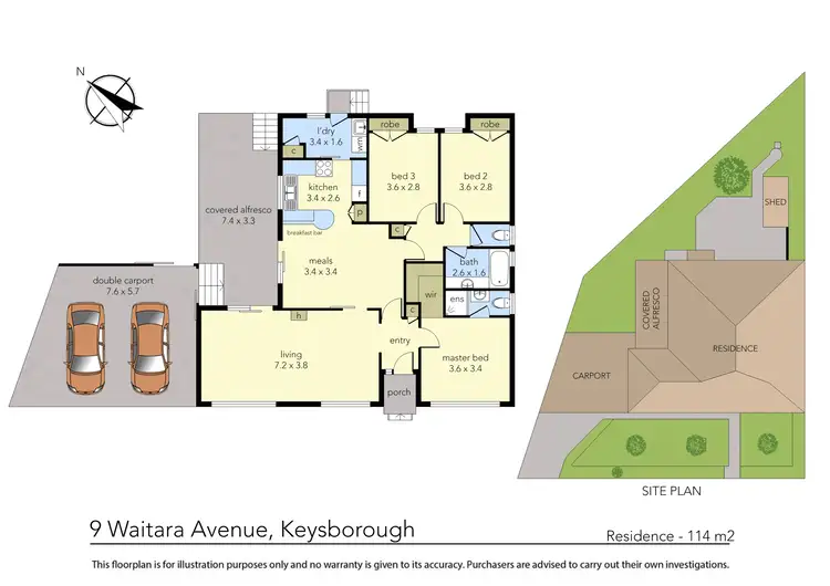 Floorplan of Homely house listing, 9 Waitara Avenue, Keysborough VIC 3173