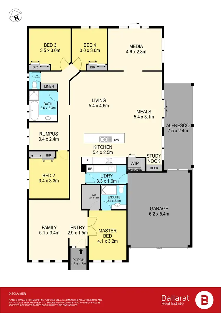 Floorplan of Homely house listing, 16 Warburton Drive, Lucas VIC 3350