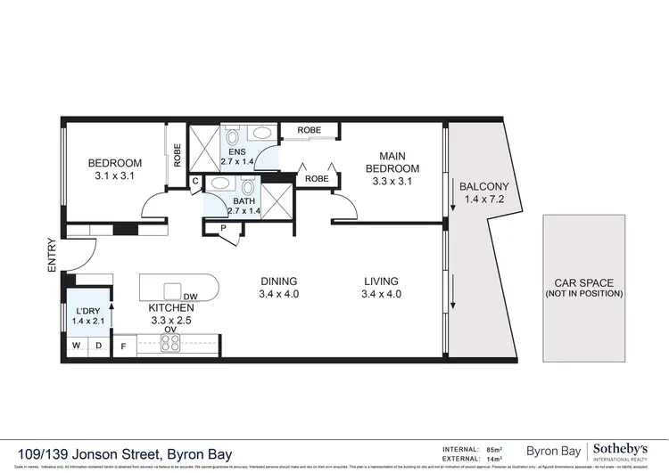 Floorplan of Homely unit listing, 1.09/139 Jonson Street, Byron Bay NSW 2481