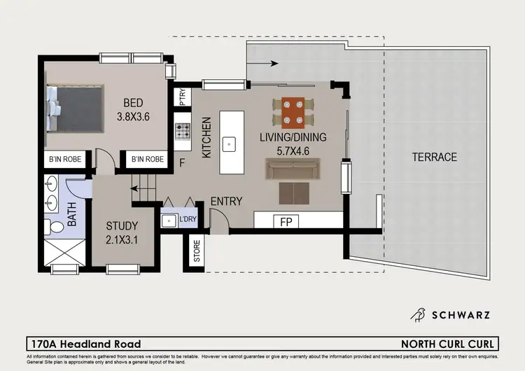 Floorplan of Homely apartment listing, 170A Headland Road, North Curl Curl NSW 2099