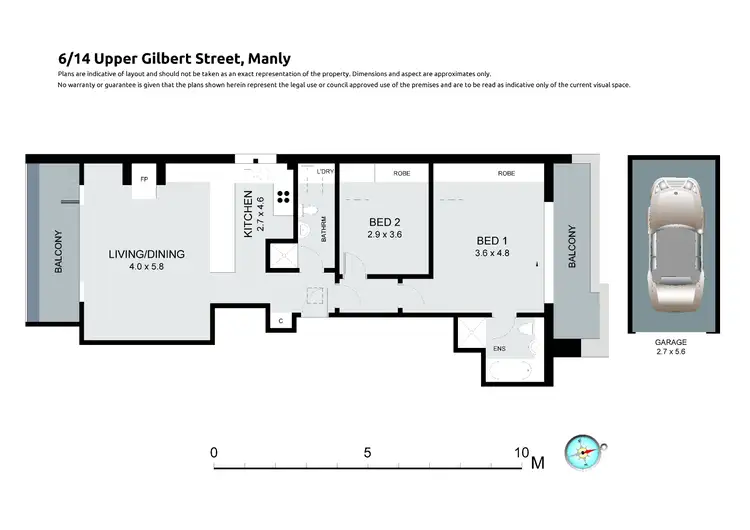 Floorplan of Homely apartment listing, 6/14 Upper Gilbert Street, Manly NSW 2095
