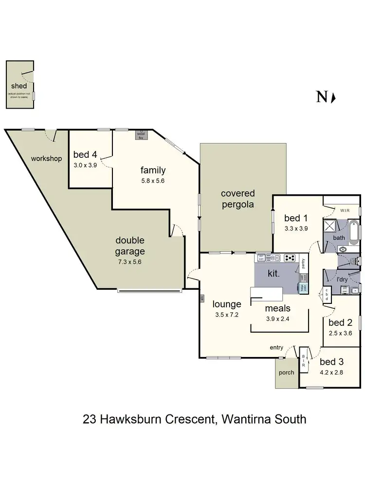 Floorplan of Homely house listing, 23 Hawksburn Crescent, Wantirna South VIC 3152