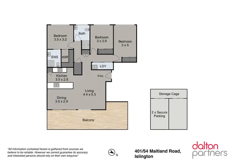 Floorplan of Homely apartment listing, 401/54 Maitland Road, Islington NSW 2296
