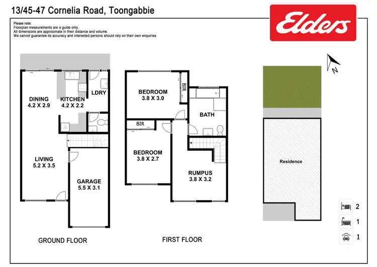 Floorplan of Homely townhouse listing, 13/45-47 Cornelia Road, Toongabbie NSW 2146