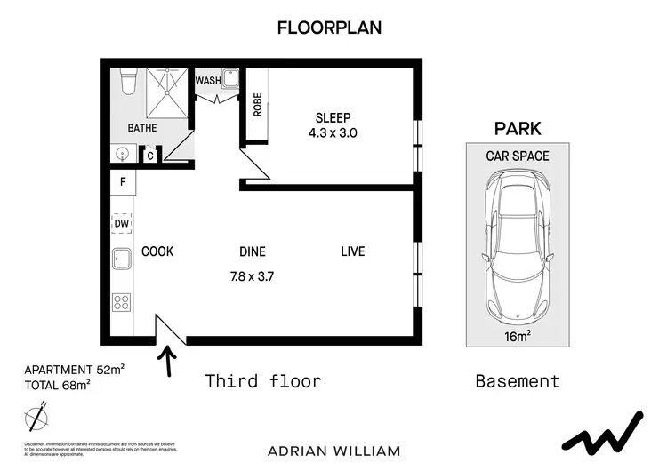 Floorplan of Homely apartment listing, 12/177-179 Salisbury Road, Camperdown NSW 2050