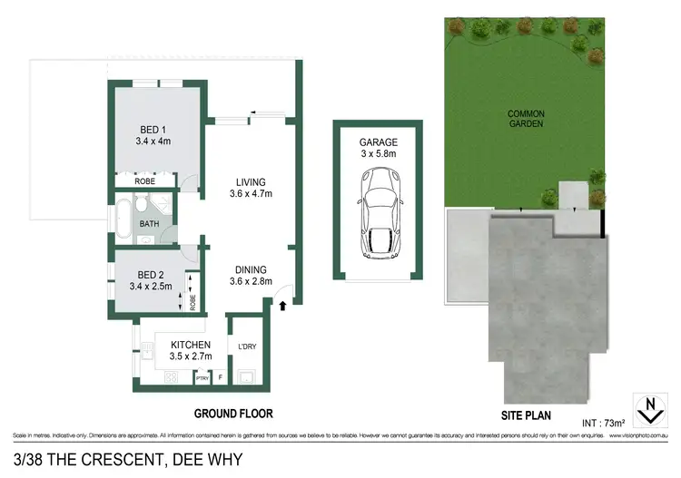 Floorplan of Homely unit listing, 3/38 The Crescent, Dee Why NSW 2099