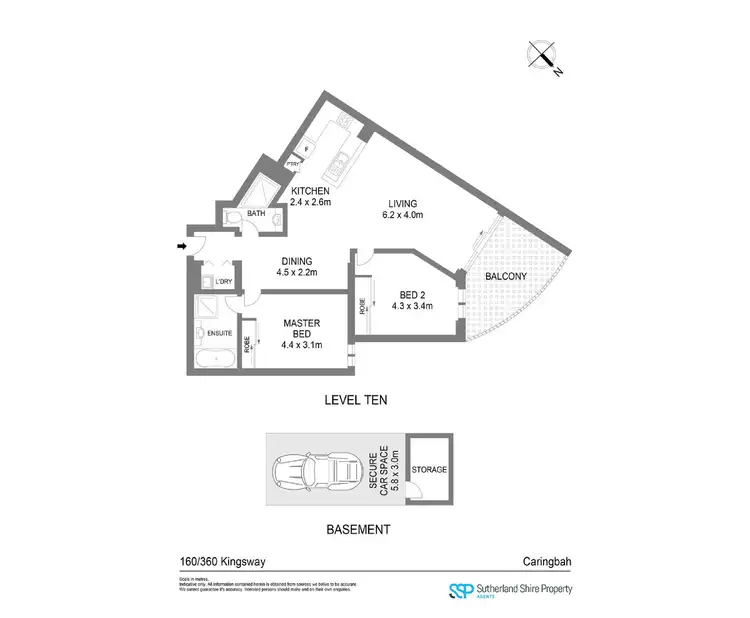 Floorplan of Homely apartment listing, 160/360 Kingsway, Caringbah NSW 2229