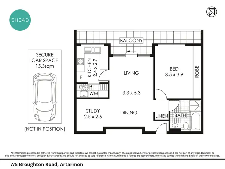 Floorplan of Homely apartment listing, 7/5 Broughton Road, Artarmon NSW 2064