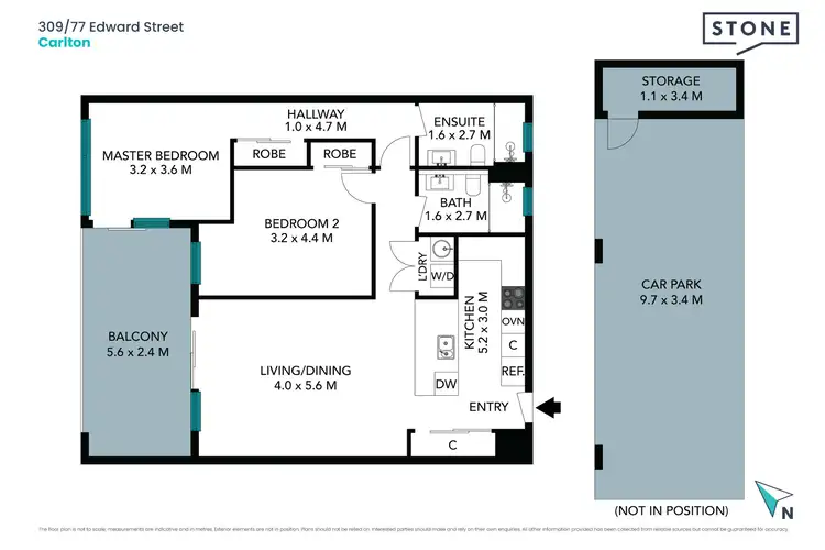 Floorplan of Homely unit listing, 309/77 Edward Street, Carlton NSW 2218