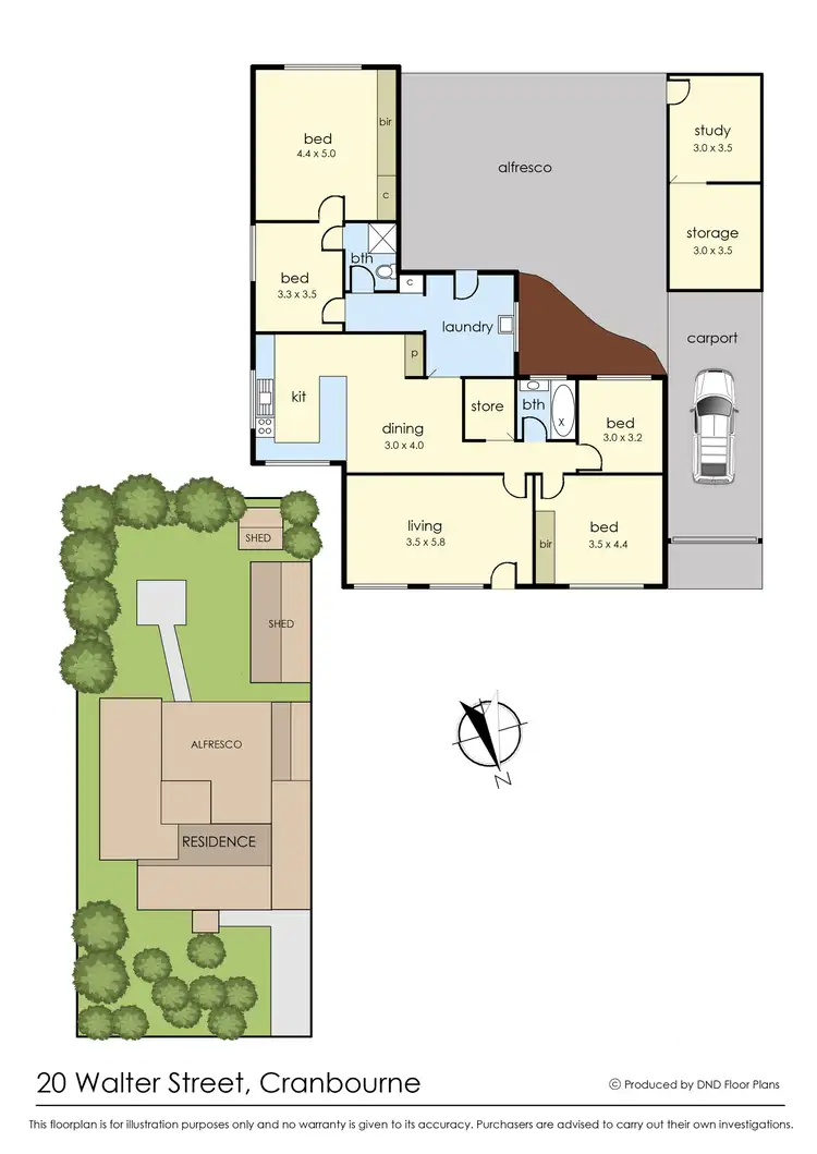 Floorplan of Homely house listing, 20 Walter Street, Cranbourne VIC 3977
