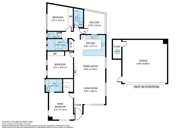 Floorplan of Homely unit listing, 6/13 Tura Beach Drive, Tura Beach NSW 2548