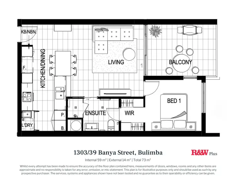 Floorplan of Homely apartment listing, 1303/39 Banya Street, Bulimba QLD 4171