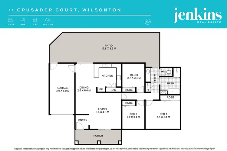 Floorplan of Homely house listing, 11 Crusader Court, Wilsonton QLD 4350