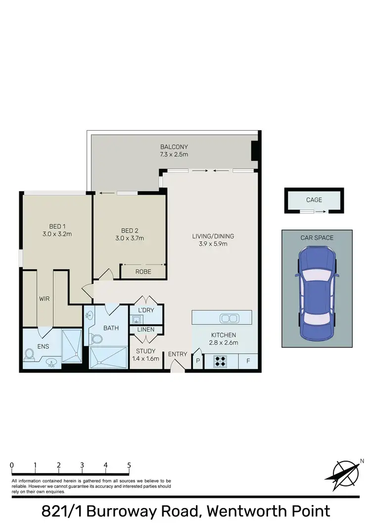 Floorplan of Homely apartment listing, 821/1B Burroway Road, Wentworth Point NSW 2127