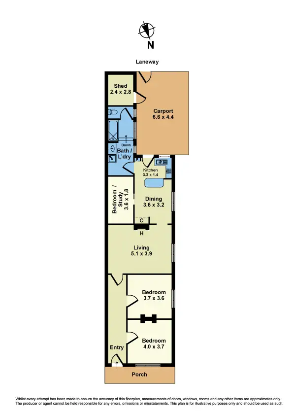 Floorplan of Homely house listing, 53 Ryan Street, Footscray VIC 3011