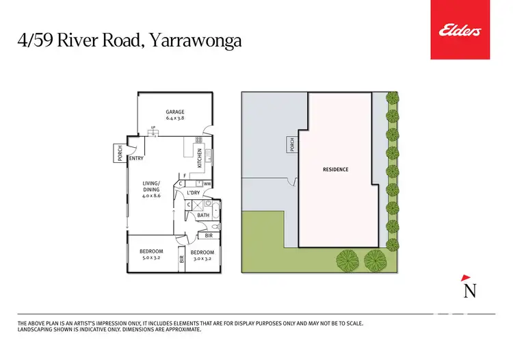 Floorplan of Homely unit listing, 4/59 River Road, Yarrawonga VIC 3730