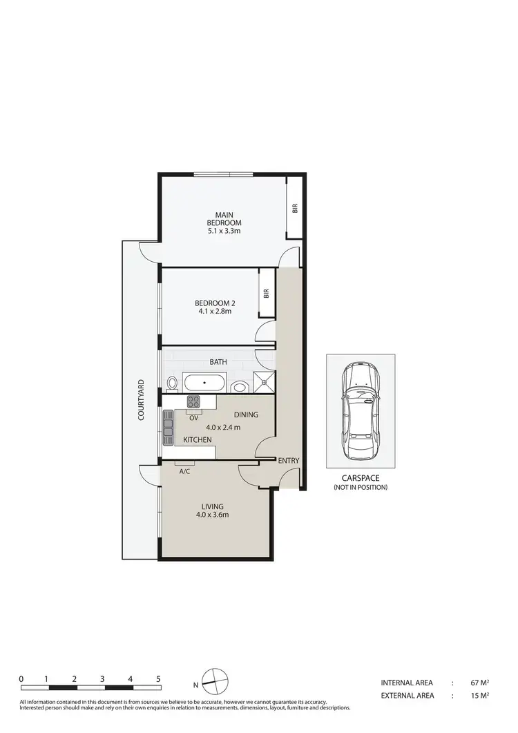 Floorplan of Homely apartment listing, 2/8 Ormond Road, Ormond VIC 3204
