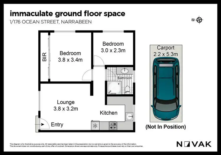 Floorplan of Homely apartment listing, 1/176 Ocean Street, Narrabeen NSW 2101