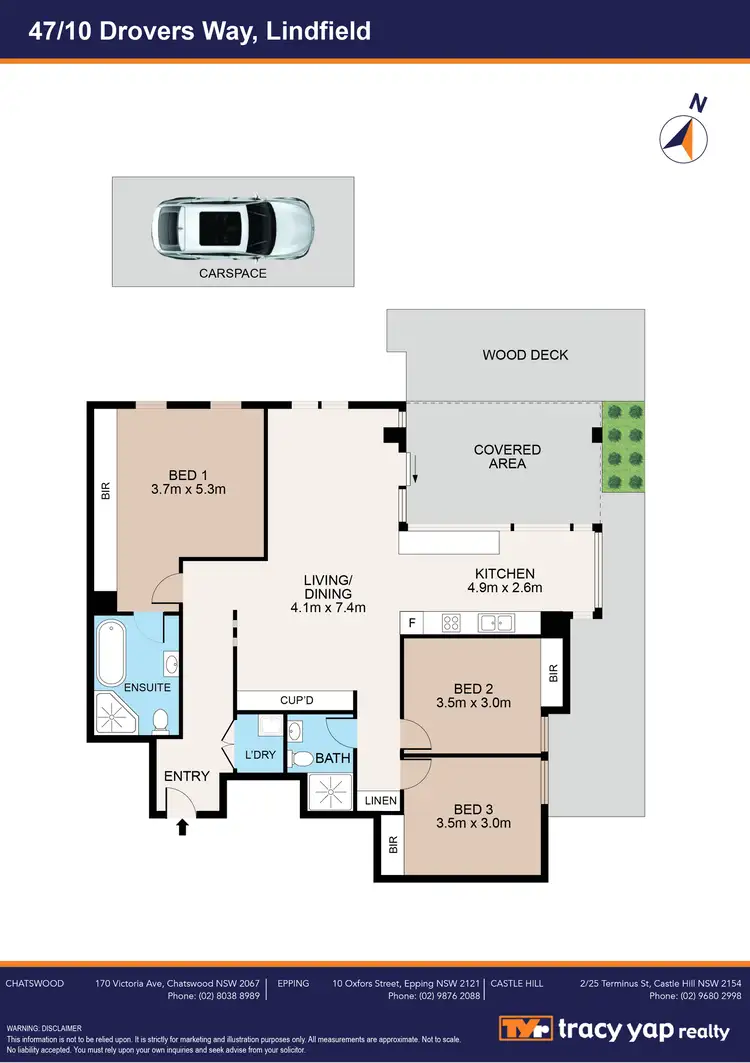 Floorplan of Homely apartment listing, 47/10 Drovers Way, Lindfield NSW 2070