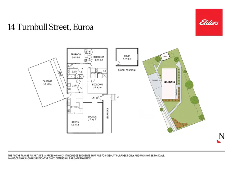 Floorplan of Homely house listing, 14 Turnbull Street, Euroa VIC 3666